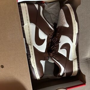 Women’s Brown and White dunk low